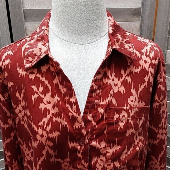 Women's Long Sleeve Button-Down Shirt | Knox Rose  | Large - Picture 8 of 13